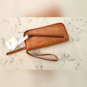 NWT Distressed Vegan wallet by Free People
